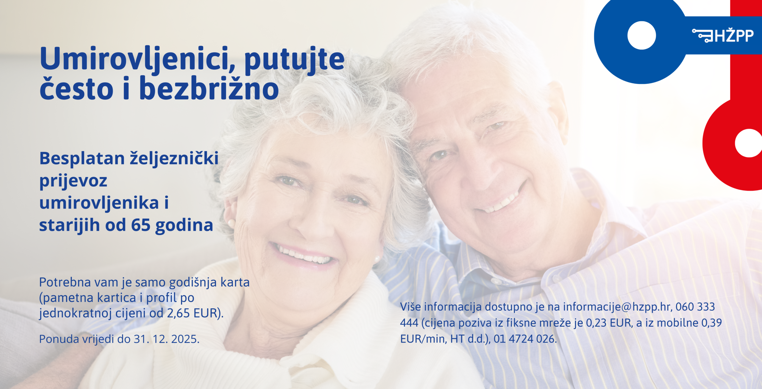 Besplatan željeznički prijevoz umirovljenika i starijih od 65 godina